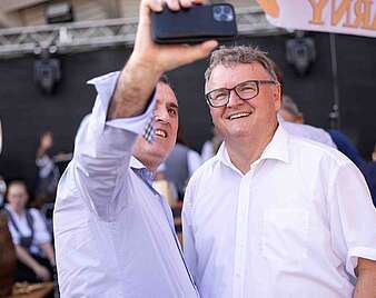 Selfie mit Oberbürgermeister Andreas Brand