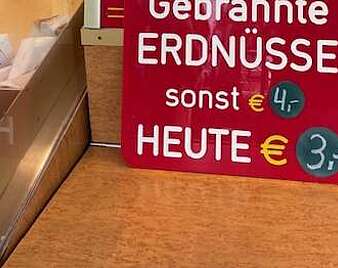 Schild Erdnüsse